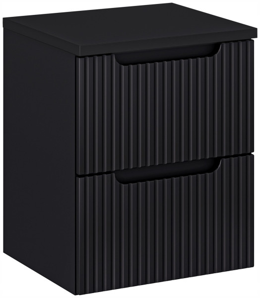 CZARNA szafka łazienkowa z blatem 50 cm NOVA BLACK 82-50
