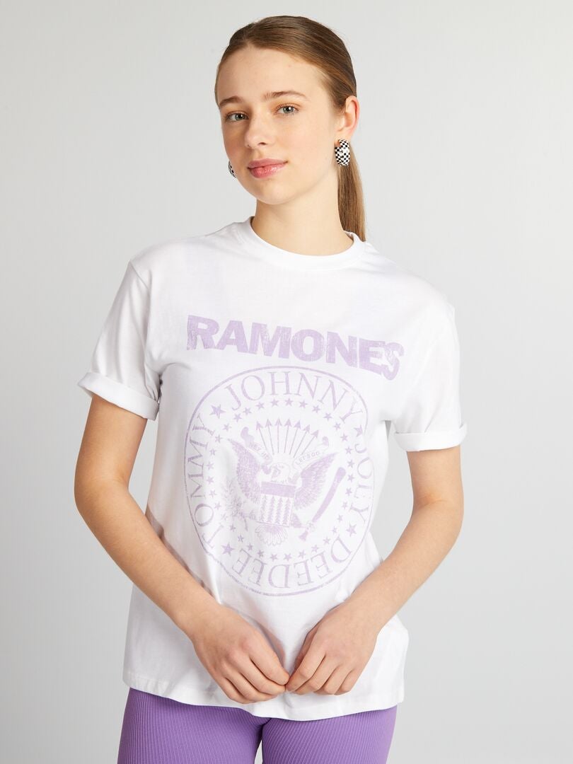 Camiseta oversized estampada - branca