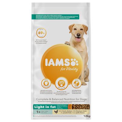 12 kg IAMS for Vitality tørrfôr til hund – 7 % rabatt!*