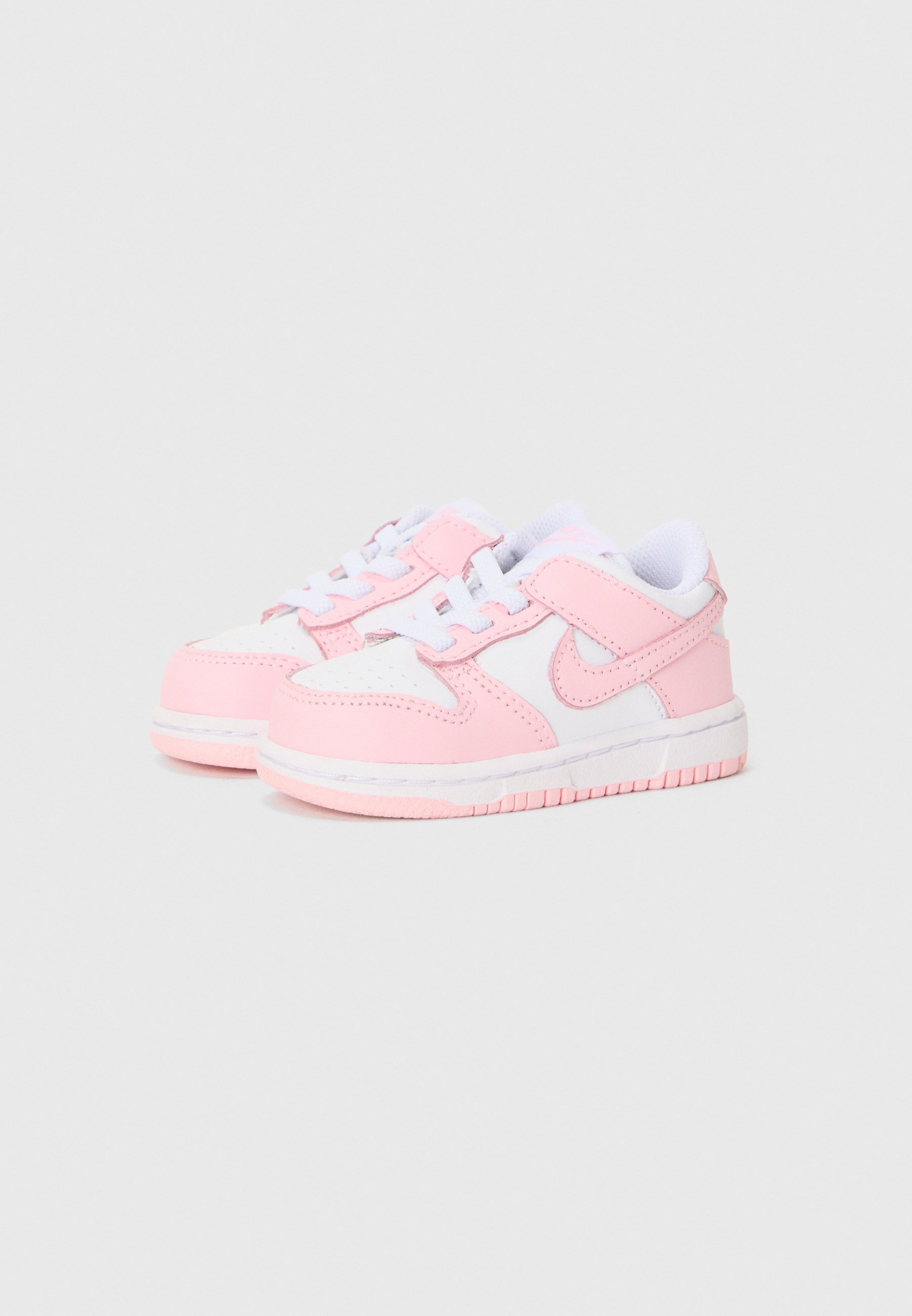 Nike Sportswear DUNK LOW UNISEX - Sneaker - weiß/mittelrosa/weiß