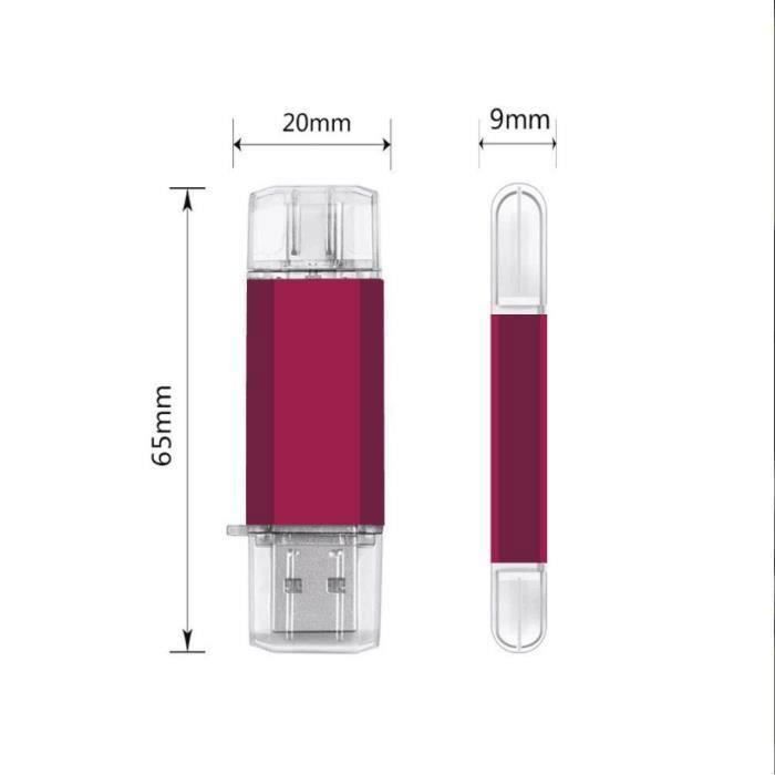 Memoria USB 3.0 OTG 2 en 1 de 128 GB con USB Tipo-C para Samsung y Huawei - Negra