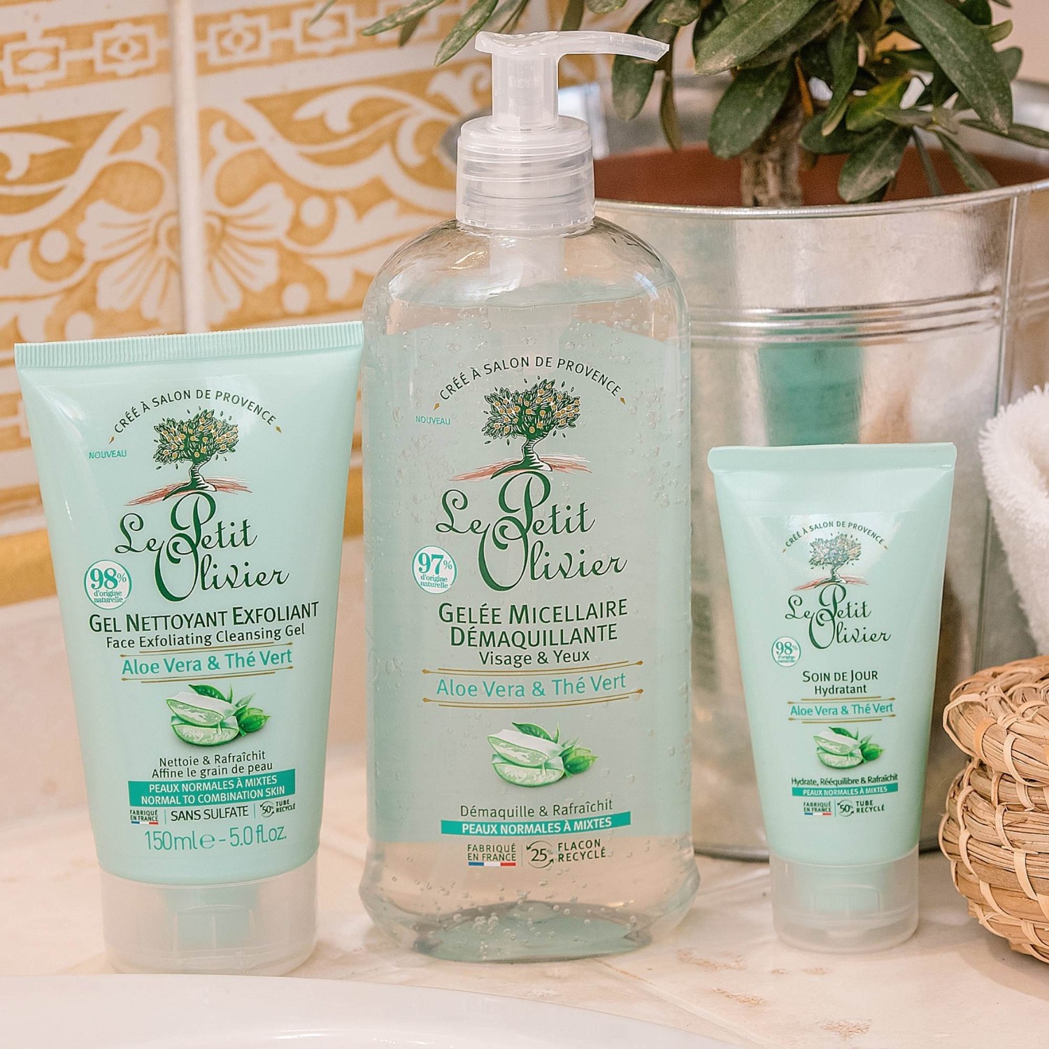 Le Petit Olivier Soin de Jour Hydratant Aloe Vera & Thé Vert