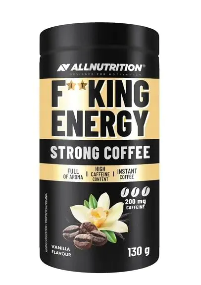Allnutrition Fitking Energy Strong Coffee Vanilla - kawa rozpuszczalna 130 g