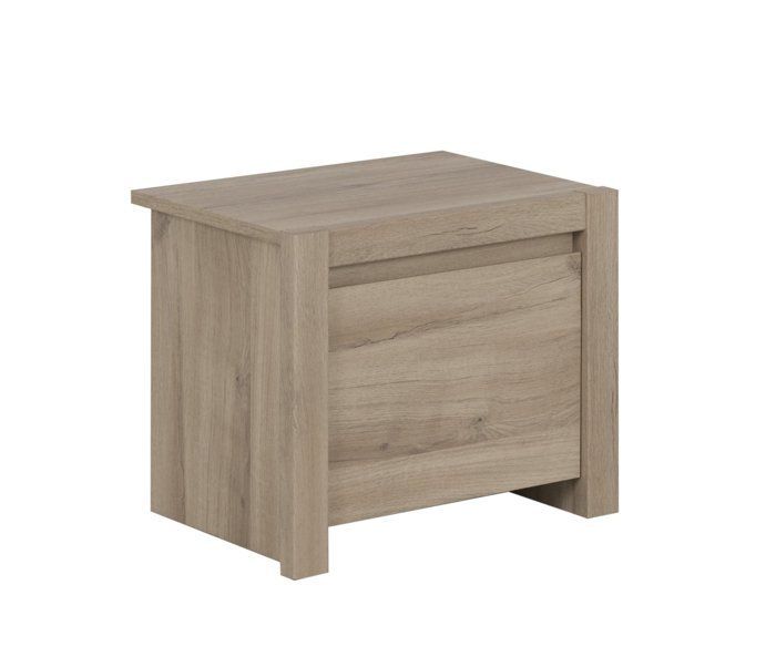 Mesita de noche con 1 puerta - GAMI - ETHAN - Natural - Acabado en madera