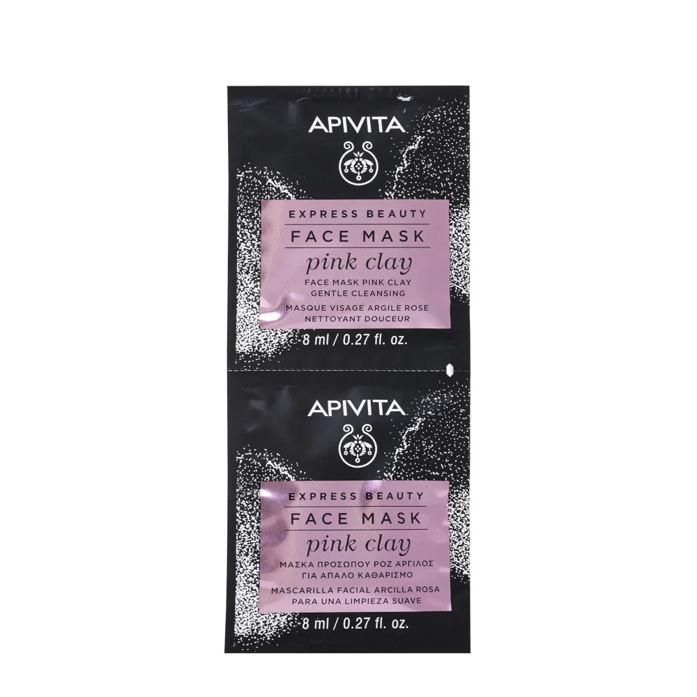 APIVITA Apivita Express Argila Rosa 2 x 8 ml Limpeza suave