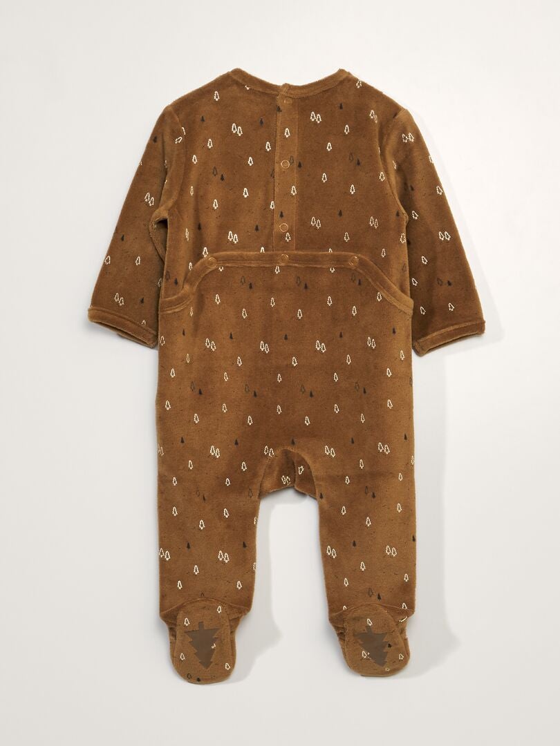 Fluwelen romper - BRUIN