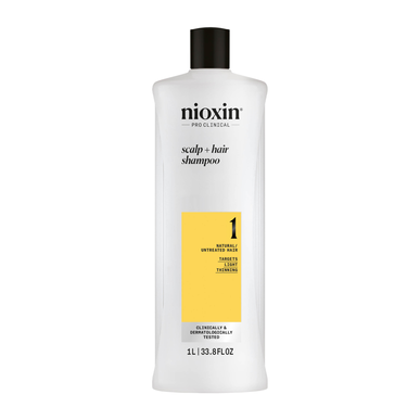 Nioxin Professionals Scalp Hair Shampoo 1 Lättförtunnat schampo Naturlig hårstyrka och volym 1000 ml 1000 ml