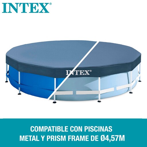 Couverture de piscine Intex en métal et armature Prisma 457 cm