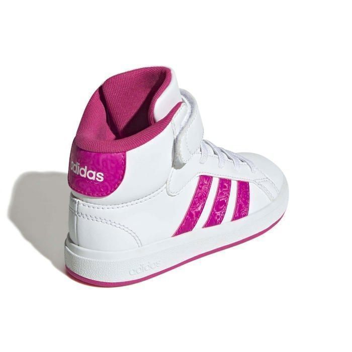 Scarpe Adidas Grand Court Mid K da ragazzo, bianche JR0806