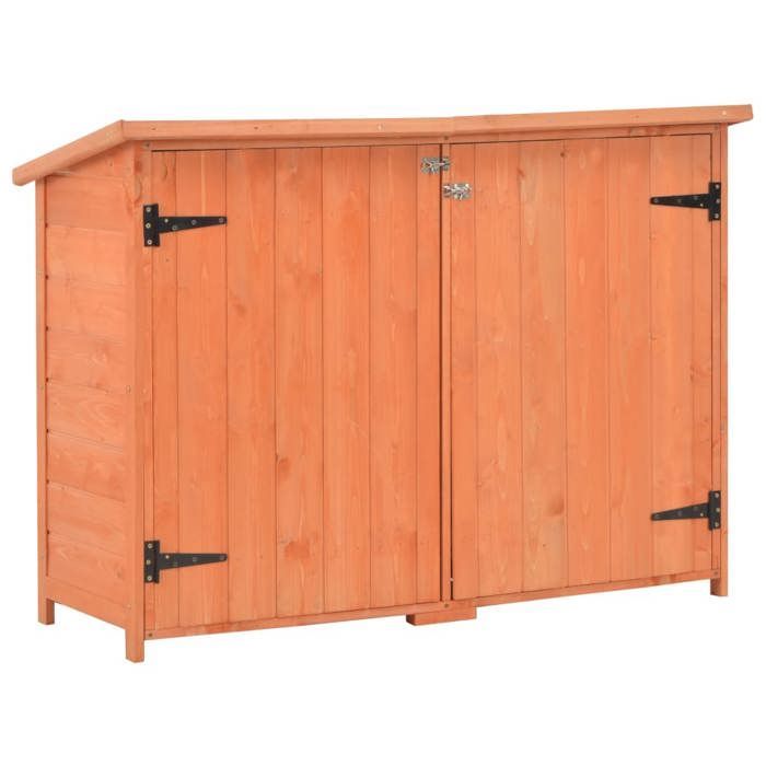 Gartenhaus aus Holz – vidaXL – 128 x 42 x 91 cm – Korrosionsbeständig – Braun – Wasserabweisend – Wasserdichtes Dach