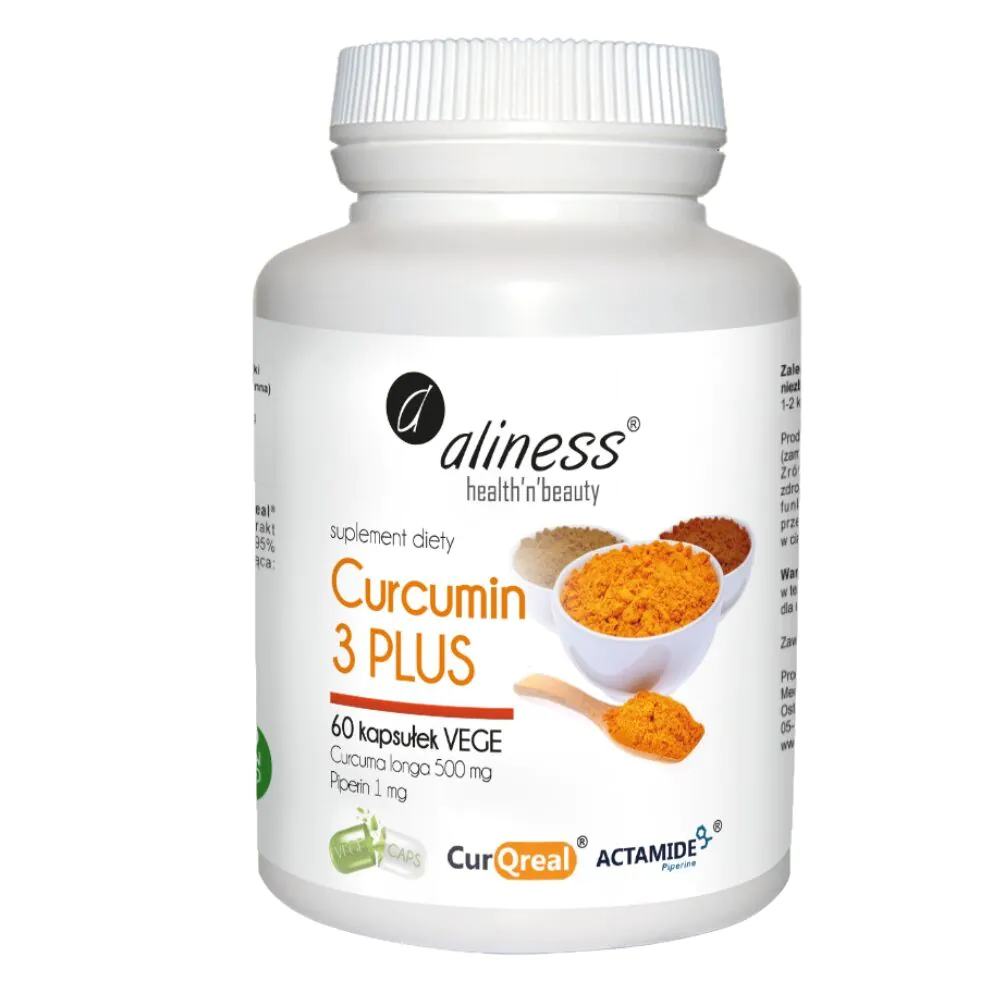 Aliness Curcumin 3 Plus Z Piperyną Kapsułki