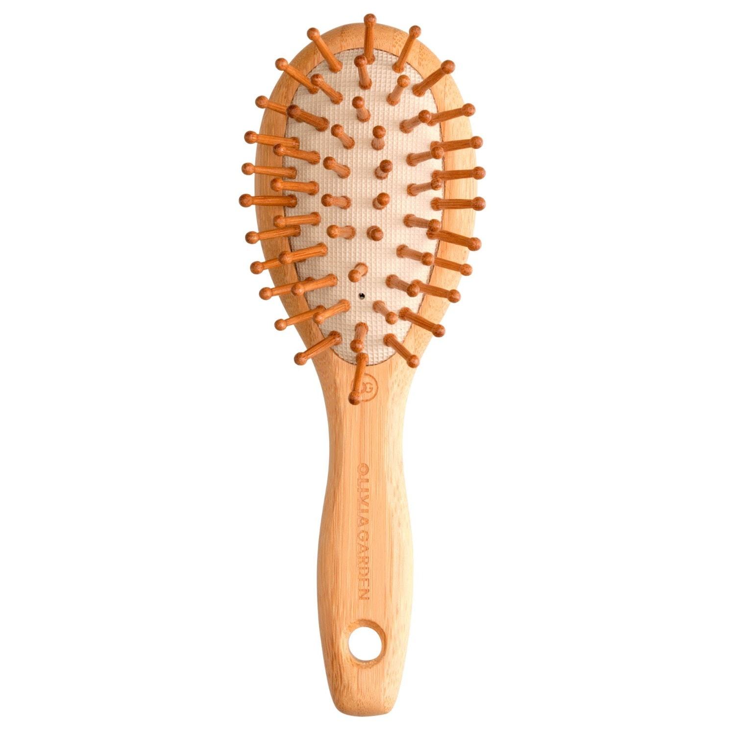 Olivia Garden четка за распетљавање BAMBOO TOUCH, равна и плочаста, средња - 1 комад