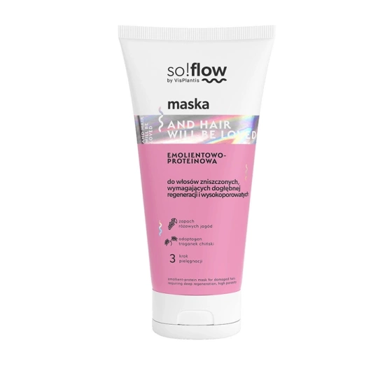 So!Flow emolientowo-proteinowa maska do włosów zniszczonych 200ml