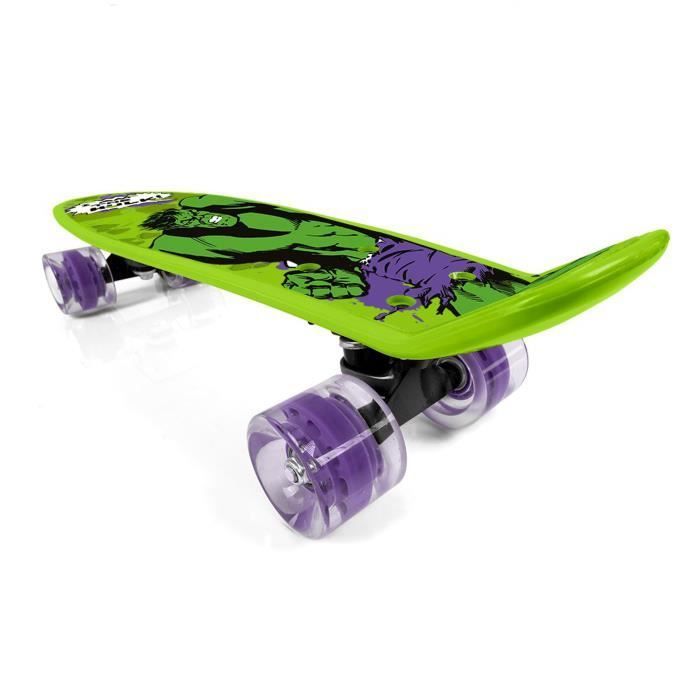 Skate infantil SEVEN Penny Board Hulk - Verde - 55x14,5 cm - Rodas de poliuretano macio
