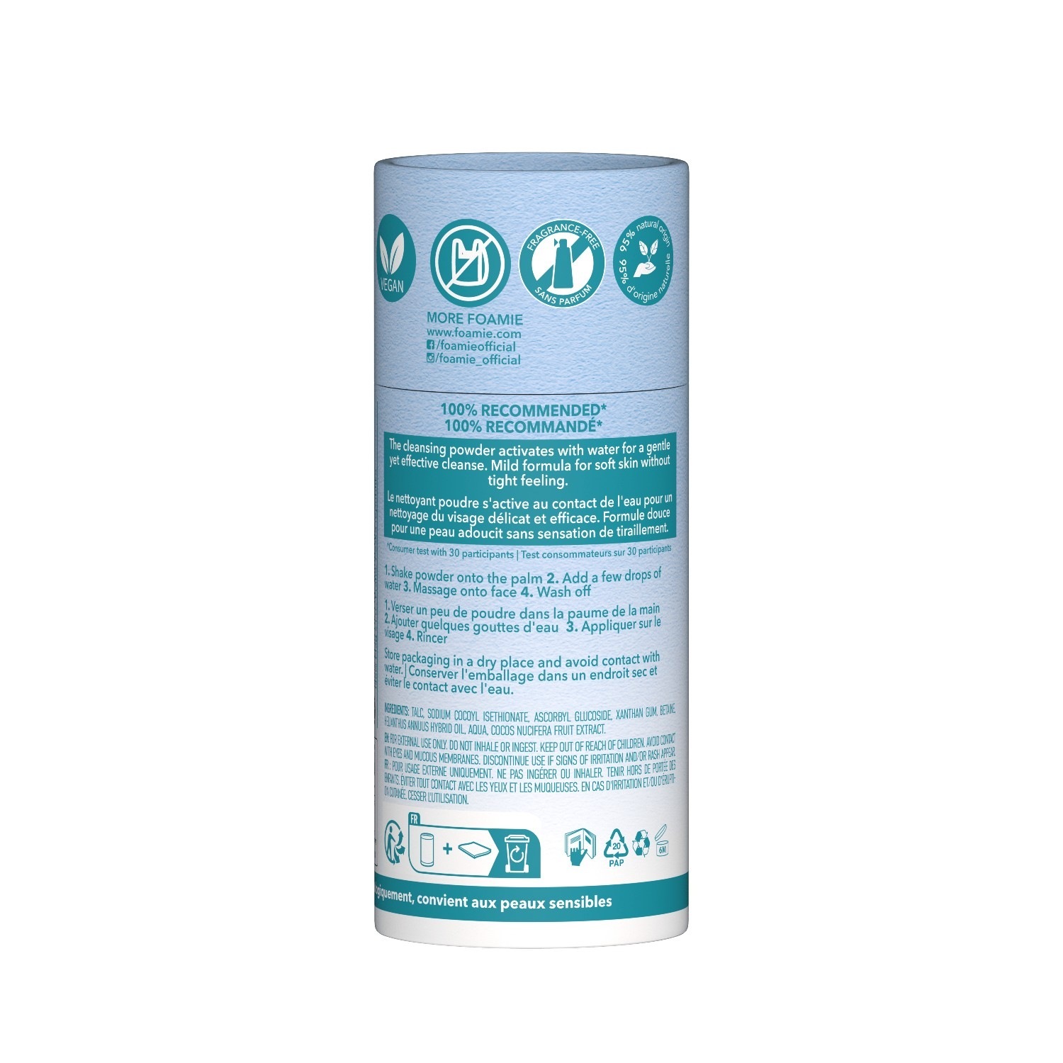 FOAMIE valomoji pudra – pieno pavidalo veido valiklis – 40 g