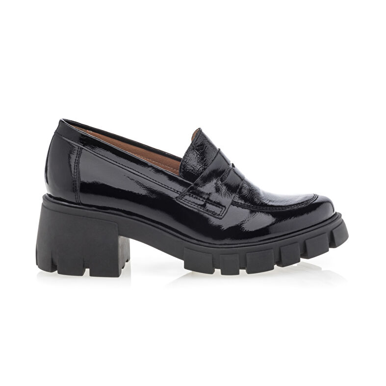 Svarta loafers/båtskor för kvinnor