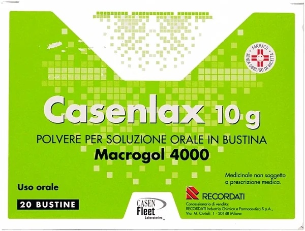 RECORDATI Casenlax 10 g Macrogol 4000 20 sachets Laxatief