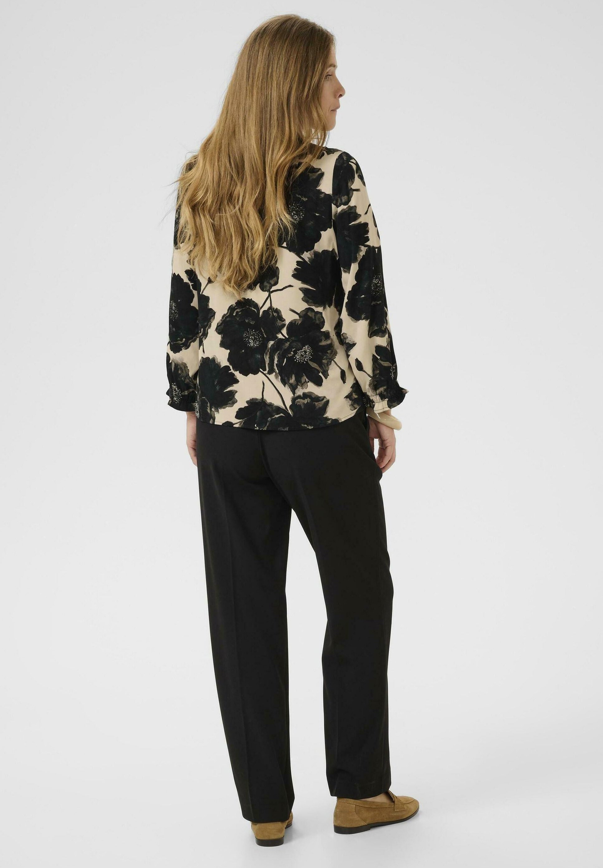 Cultuur RACHEL ELITHA - Blouse - zwart-wit bloemen