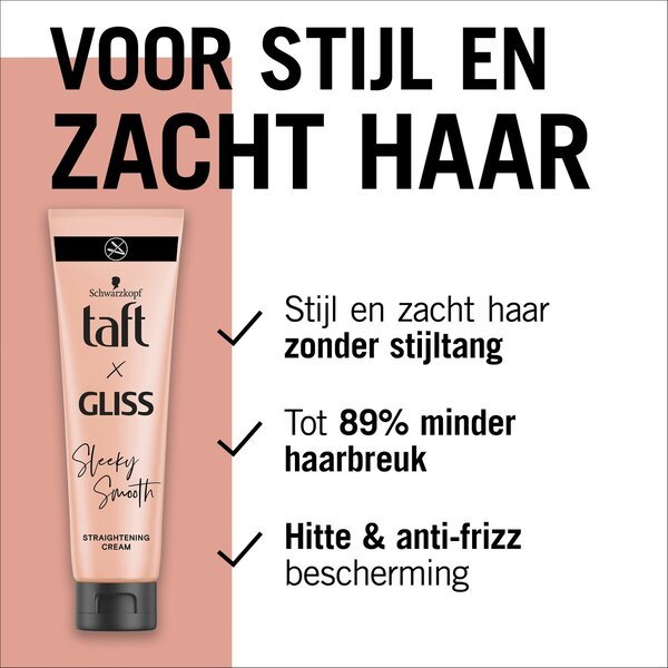 Taft x Gliss Sleeky Smooth žehliaci krém na vlasy 150 ml