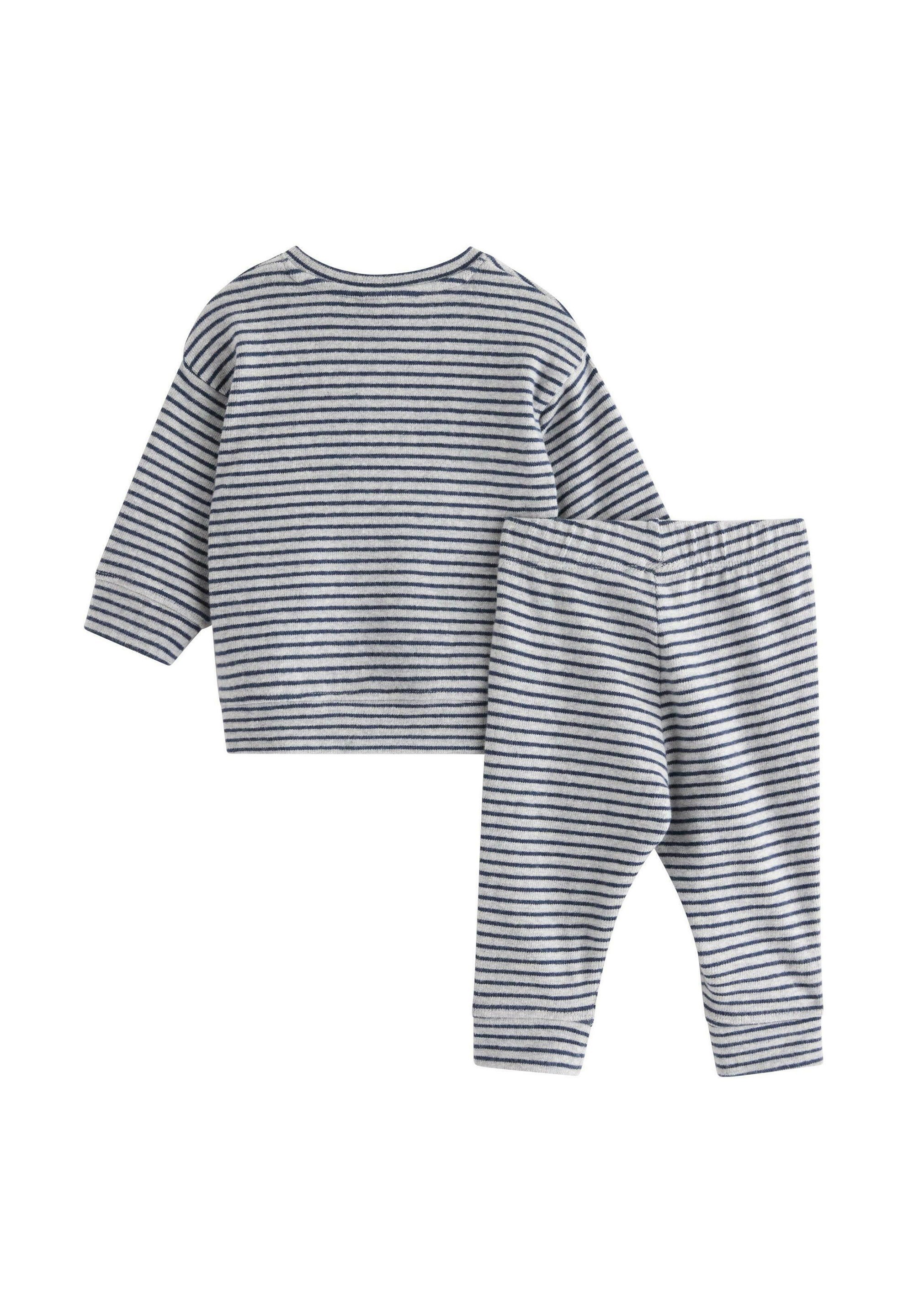 Lindex SET STRIPE - Spodnie - ciemnoniebieskie
