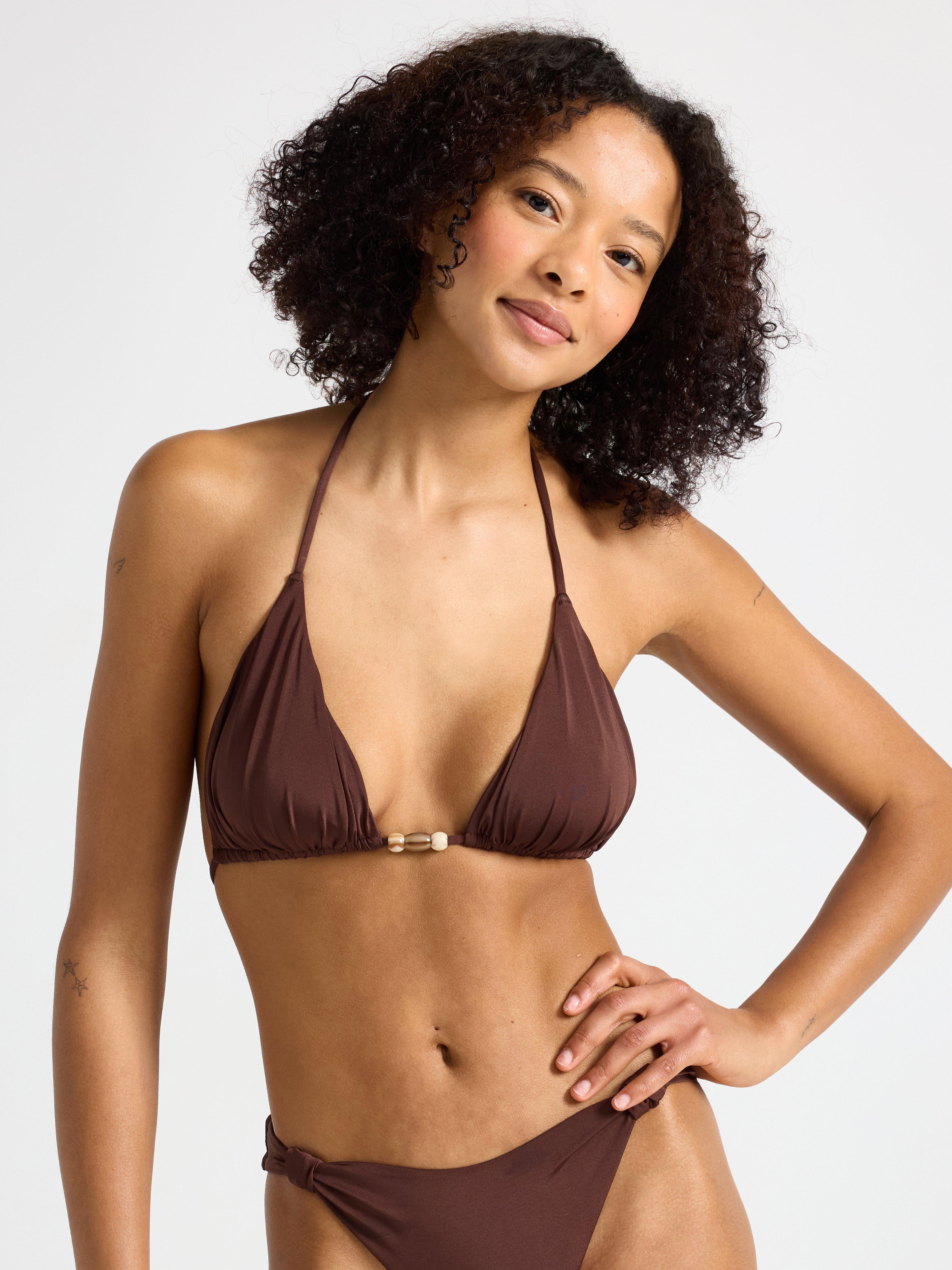 Trojúhelníkové bikiny, návleky DK Brown