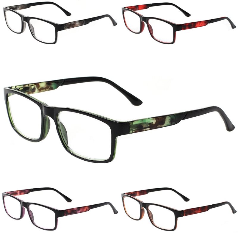 Modische Lesebrille, in fünf Farben erhältlich, Lesebrille mit Federscharnier, Kunststoffrahmen.