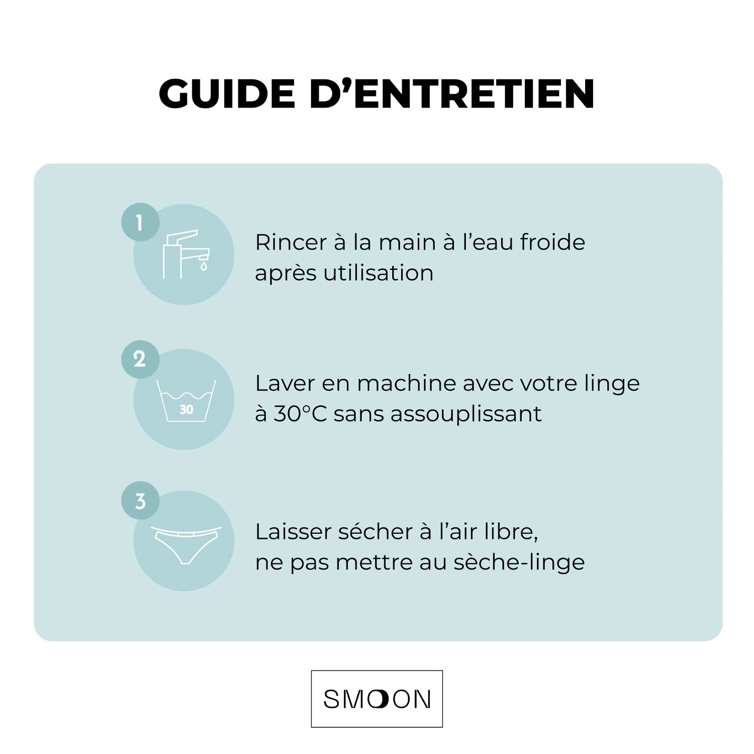 Smoon Lingerie Culotte menstruelle coton sans couture