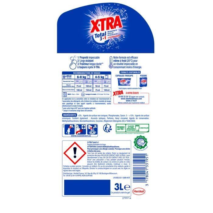 XTRA TOTAL Wasmiddel - 3 L