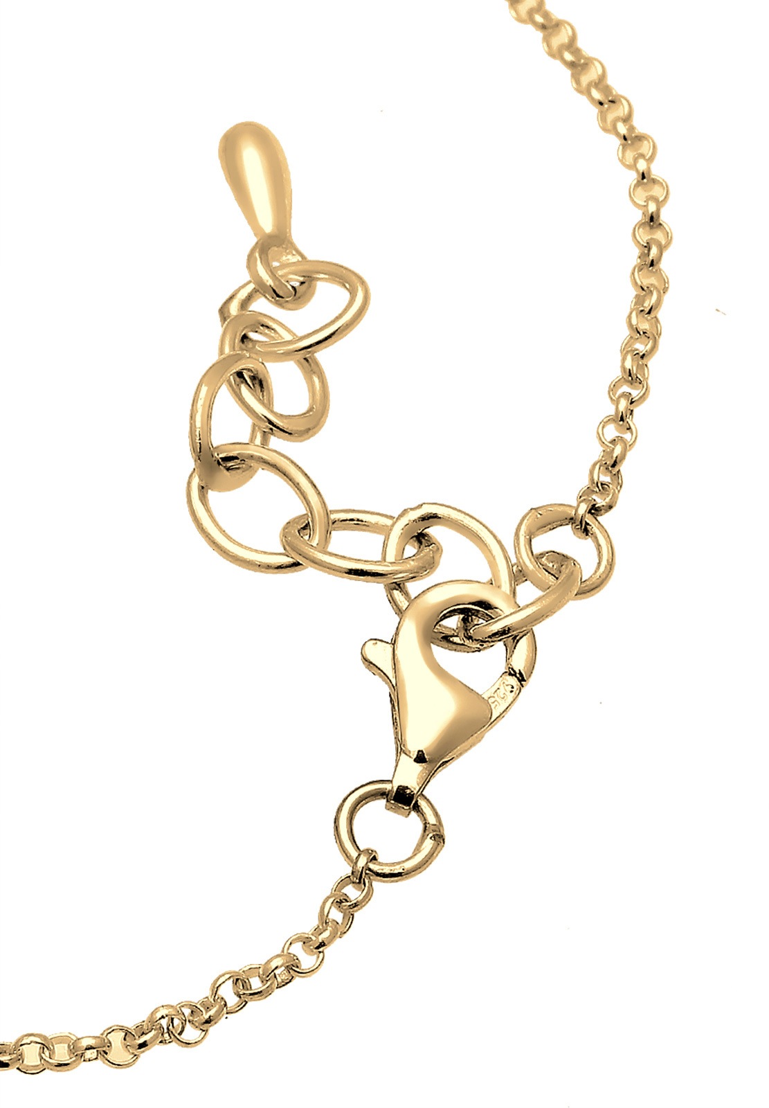 Elli Femme Choker Paillette Simple - (925/1000) Argent