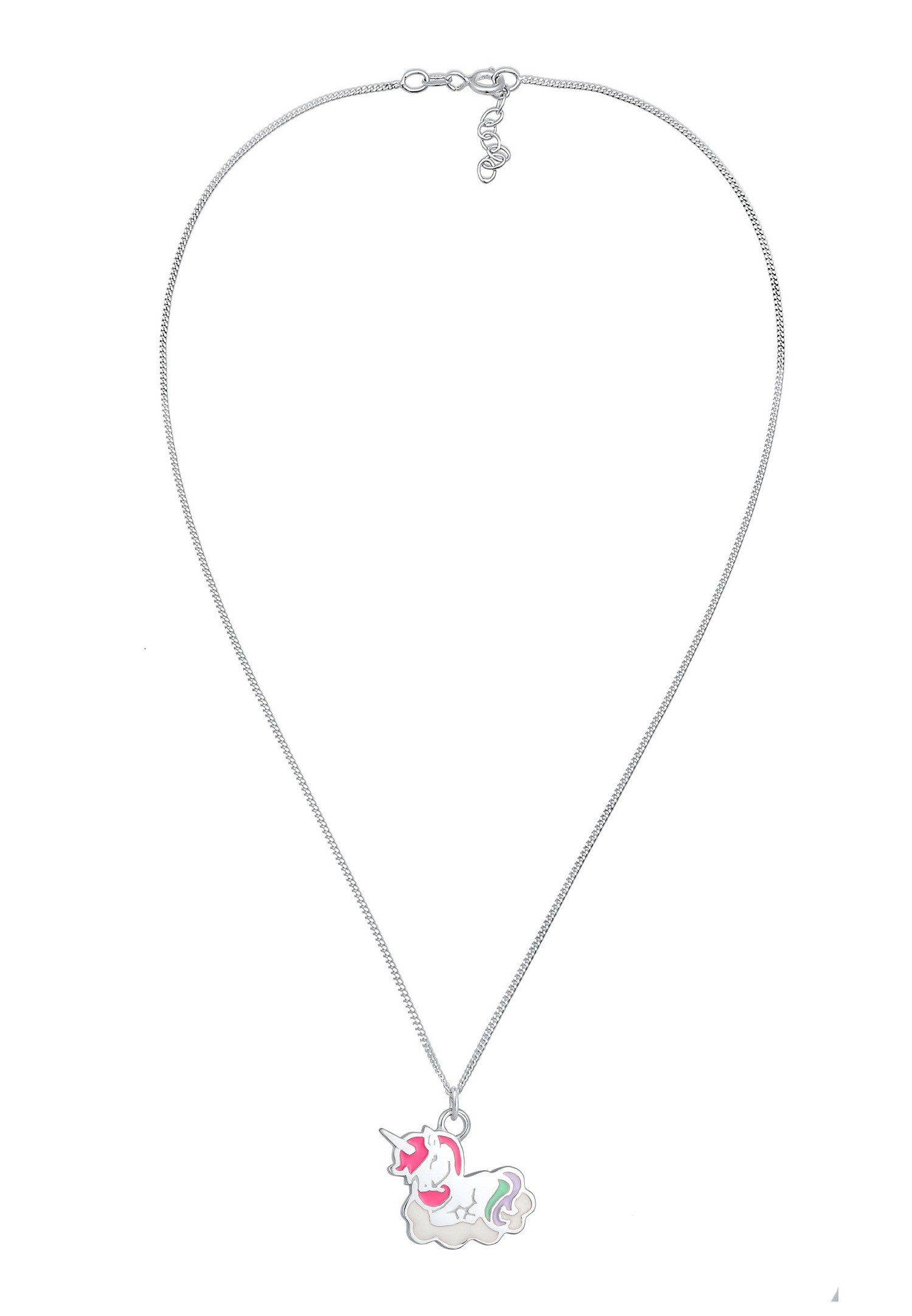 Elli Pendentif enfant licorne nuage ludique avec émail en argent sterling 925