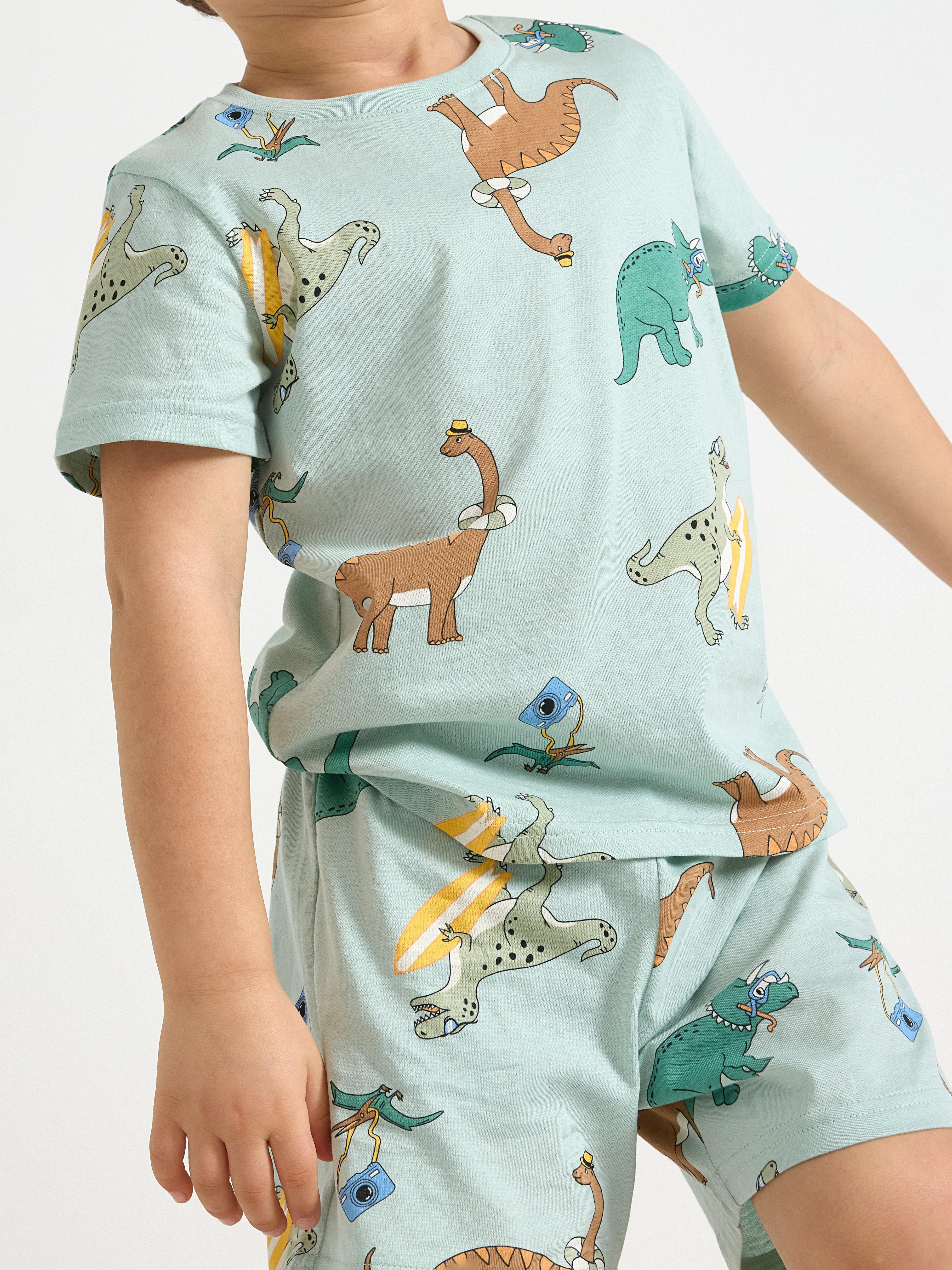 Pyjamasset Turquesa Claro Acinzentado