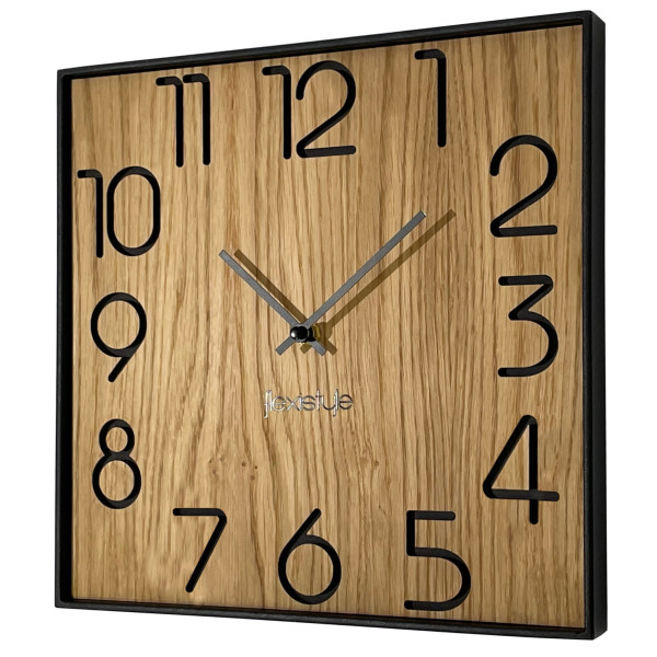 Zegar ścienny drewniany Wood Square 30cm