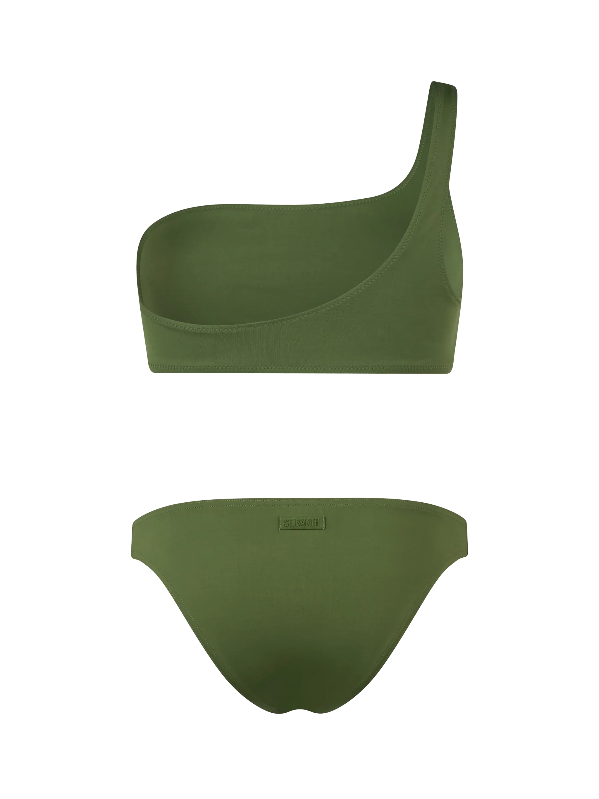 Bikini a bralette monospalla verde militare da donna Celestine Maia