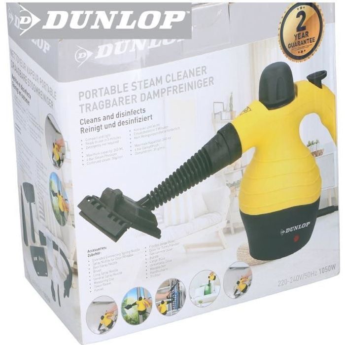 Dunlop -12116 - Limpiador a vapor portátil, 4 bares - 1050 vatios