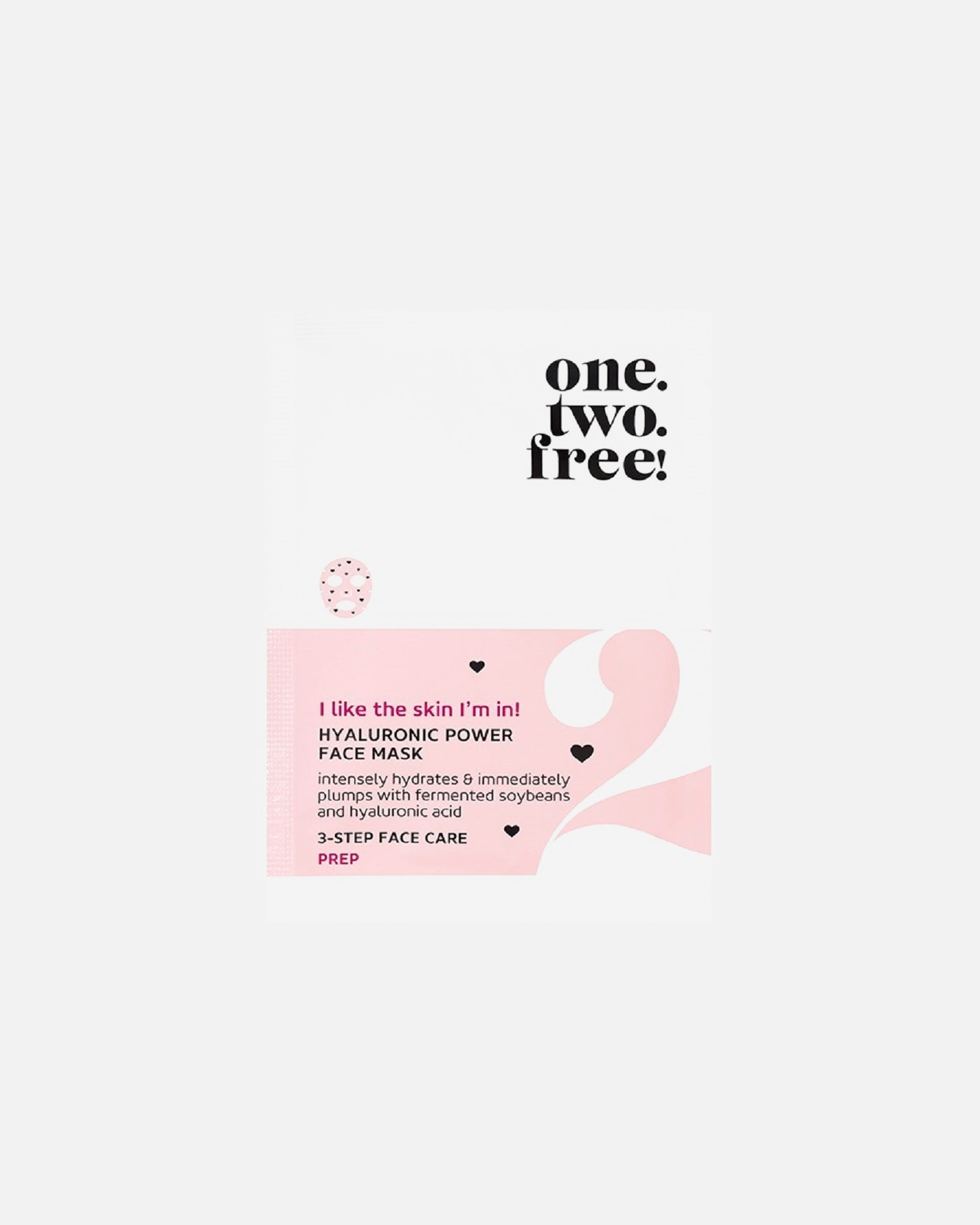 one.two.free! Fugtgivende hyaluronsyre-powermaske – 1 stk.