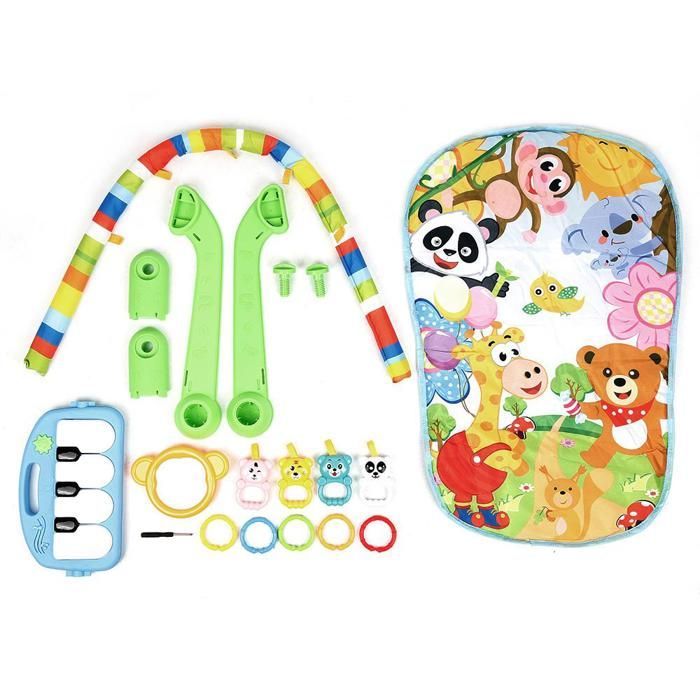 Alfombra de juegos para bebés MIPAN - Área para bebés - Alfombra de juegos para bebés con música y luces - 80×48×41cm - Verde