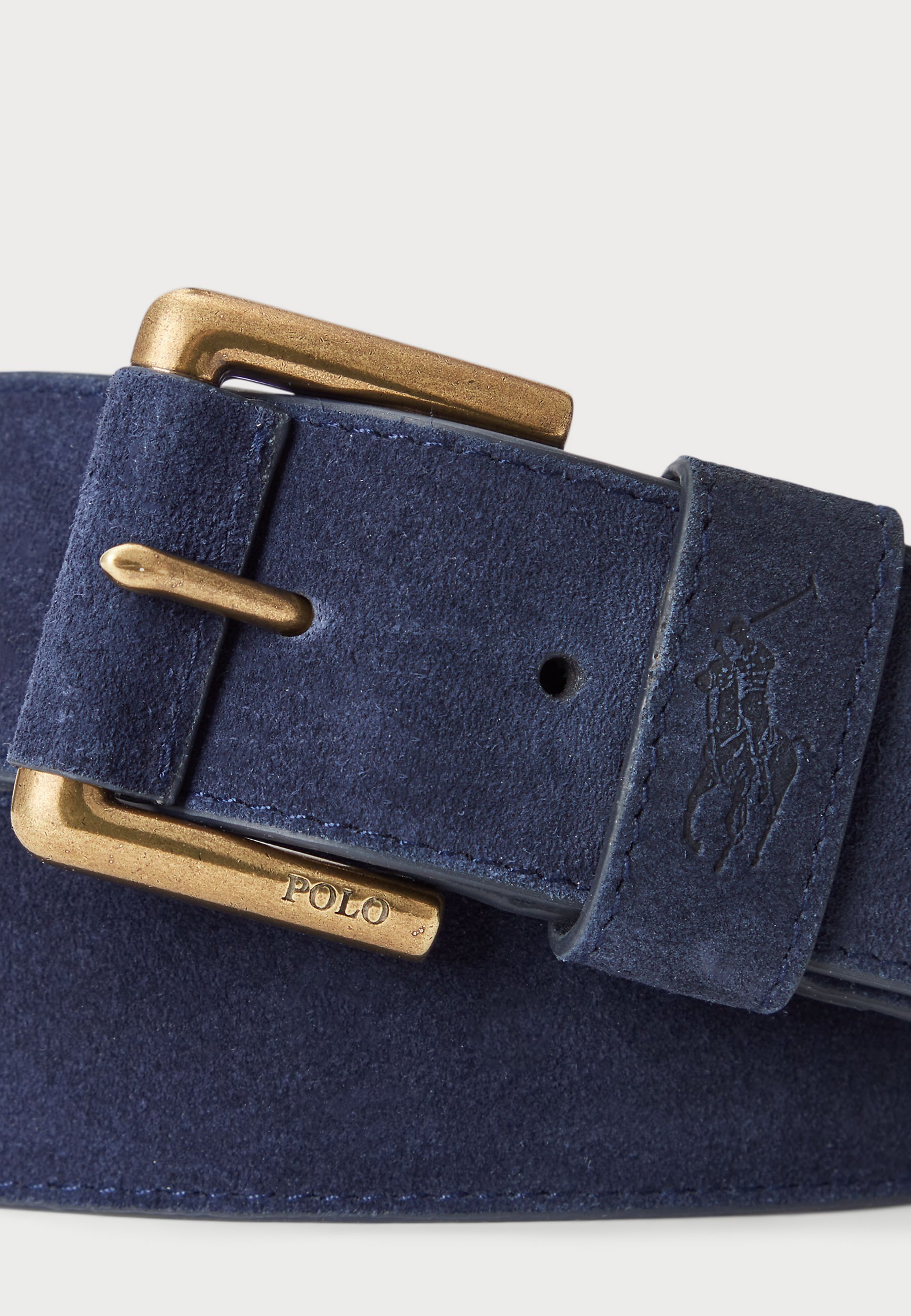 Polo Ralph Lauren SIGNATURE Gürtel aus Pony-Wildleder - Gürtel - Marineblau