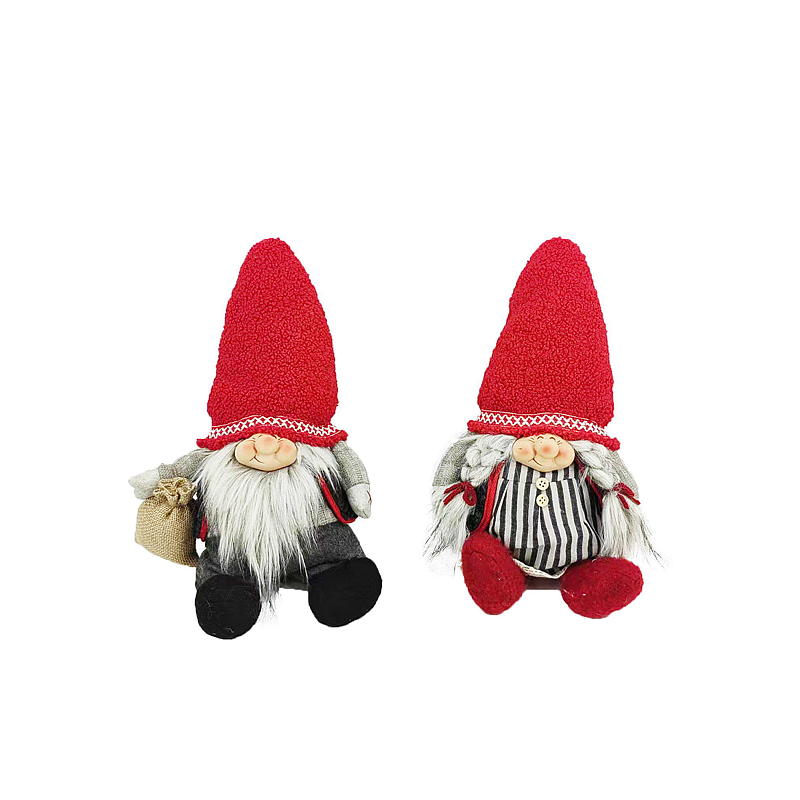 Huisgemaakte kerstman 41 cm mannelijk/vrouwelijk