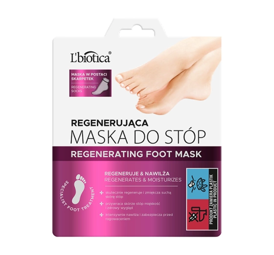 L'Biotica regenerująca maska do stóp 1 para