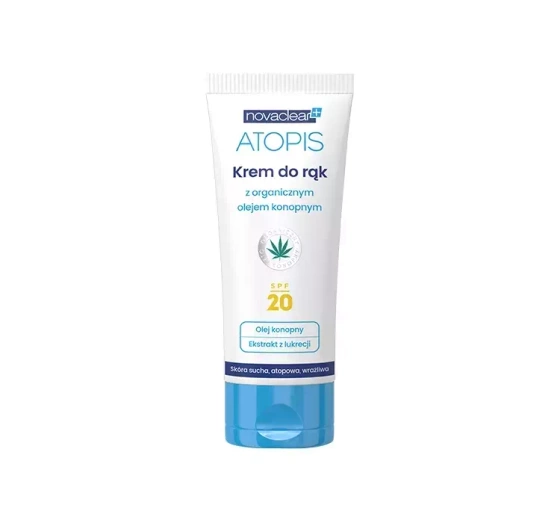 Novaclear Atopis krem do rąk z organicznym olejem konopnym SPF20 50 ml