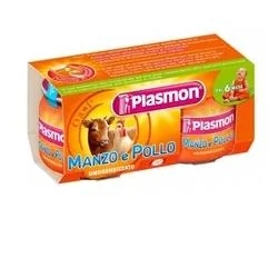 PLASMON Plasmon Pollo y ternera homogeneizados 2 tarros 80 g Comida para bebés