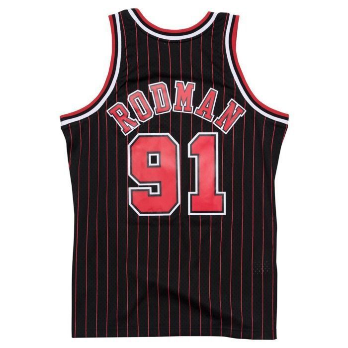 NBA-Trikot – MITCHELL & NESS – Dennis Rodman – Schwarz – Swingman – 100 % Polyester – Siebgedruckte Nummern