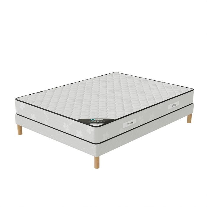 Base de cama + colchón MEDICALTEX 140x190 cm | Altura 20 cm | Espuma de poliuretano | 4 patas | Firmeza media