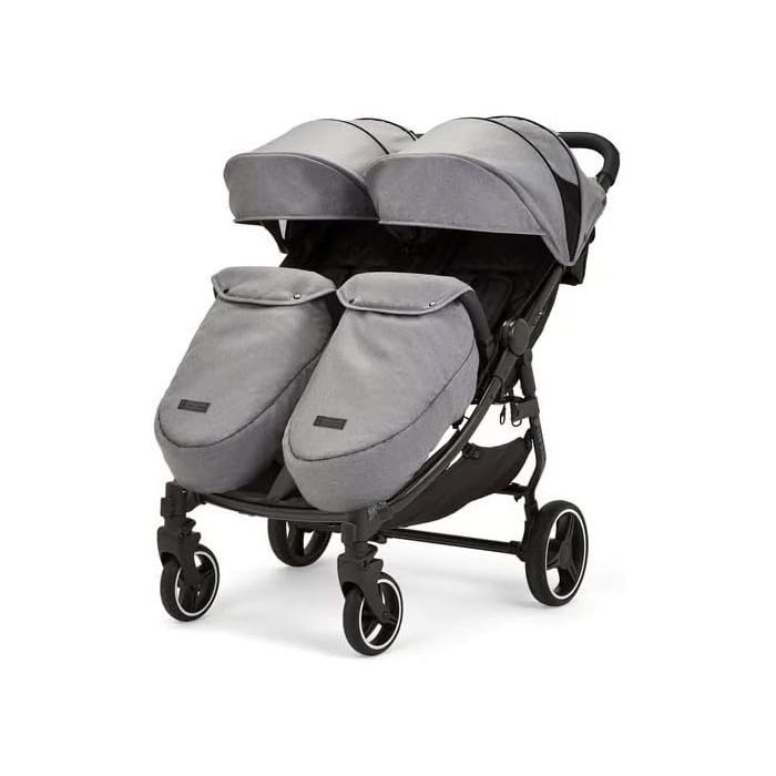 Poussette double Ickle Bubba Venus Max - Compacte et légère, 2 chauffe-pieds, housse de pluie
