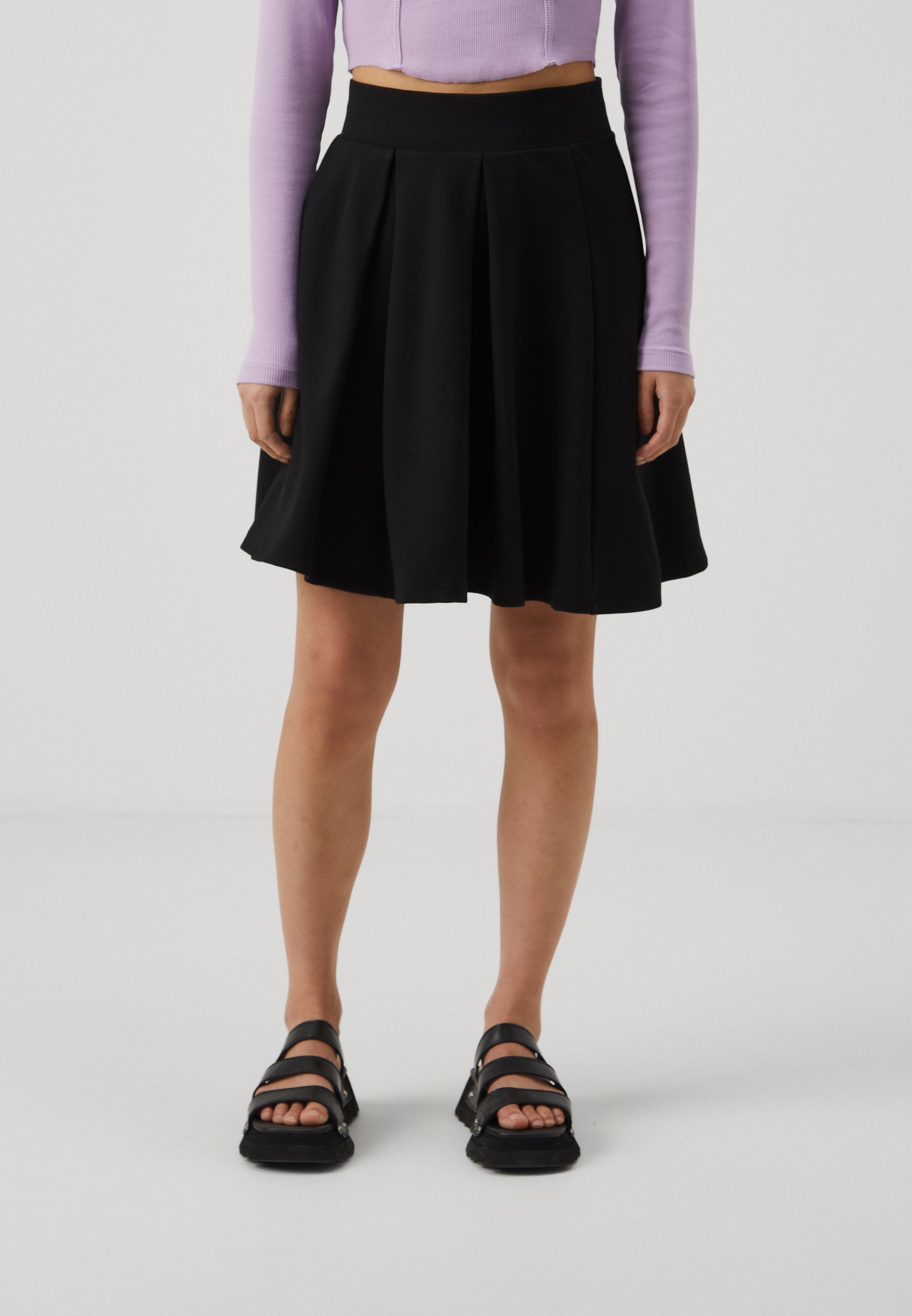 Anna Field Petite geplooide rok - zwart