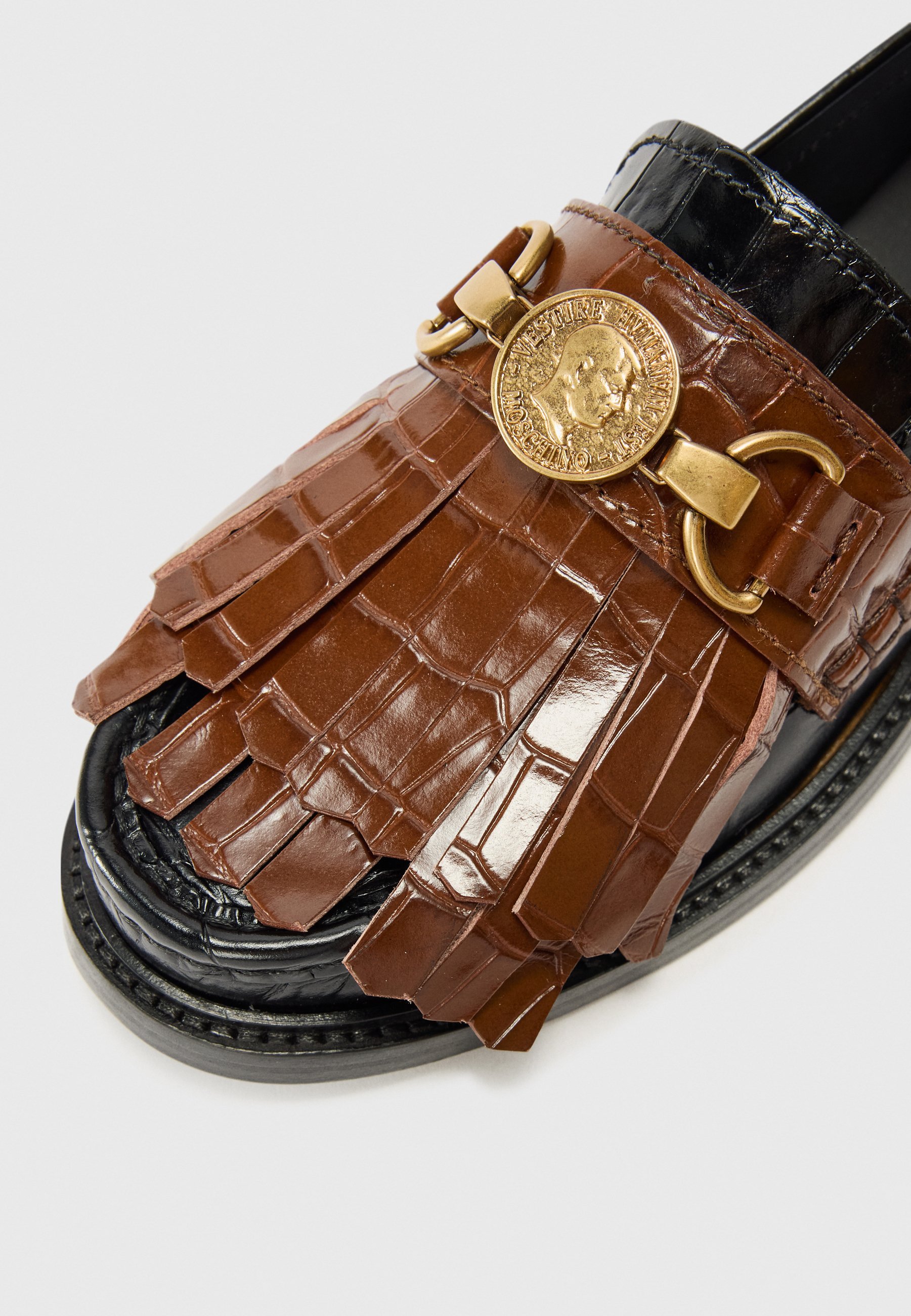MOSCHINO Slip-ons - nero/testa di moro