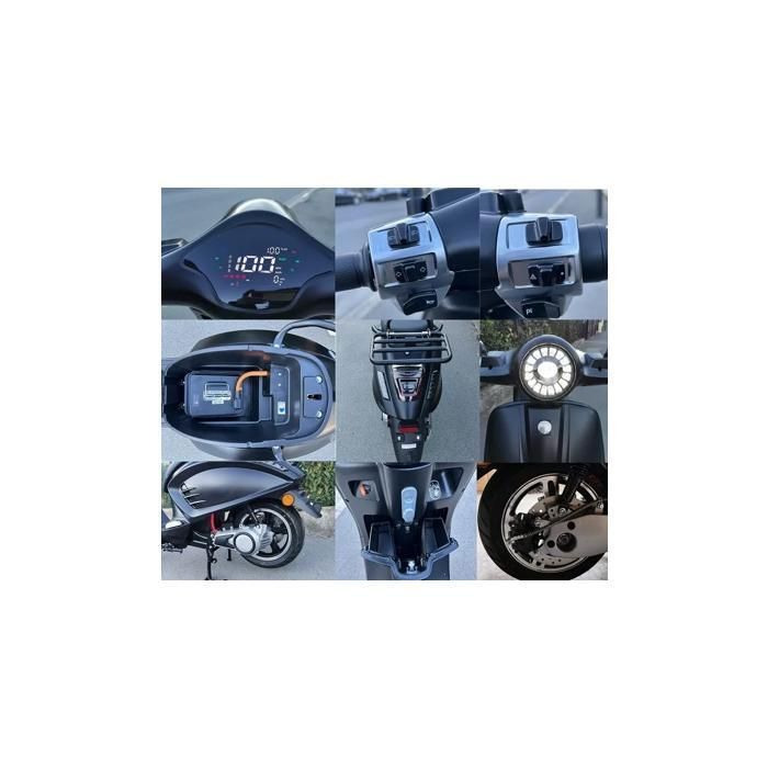 VISCOT 125cc elektrische scooter – 5900W borstelloze motor, actieradius 120 km – Kleur: zilver