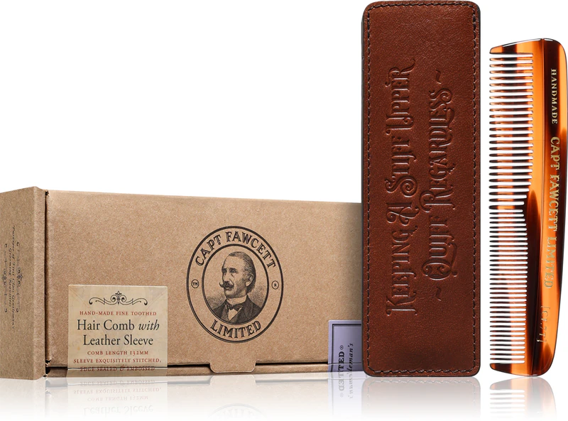 Captain Fawcett Accessoires Haarkamm mit Lederetui