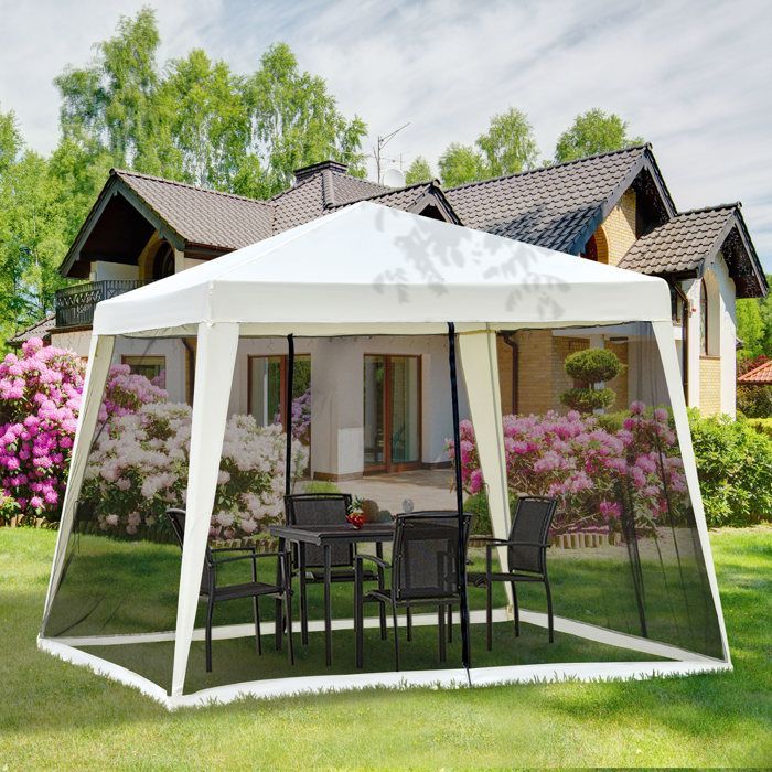 Outsunny - tuinpaviljoen - Metaal - 300x300x245cm - Beige