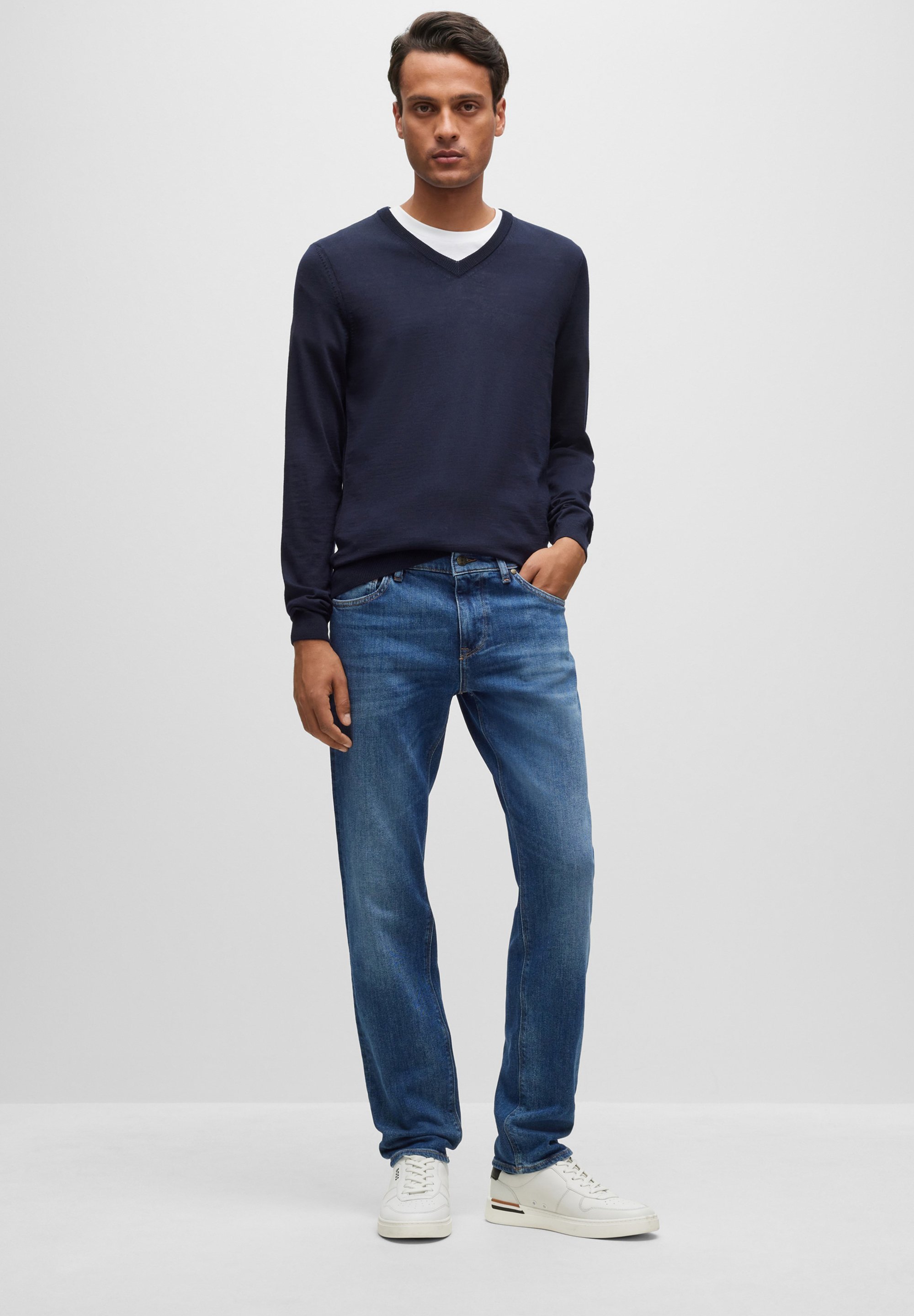 BOSS MELBA - Pull - bleu foncé